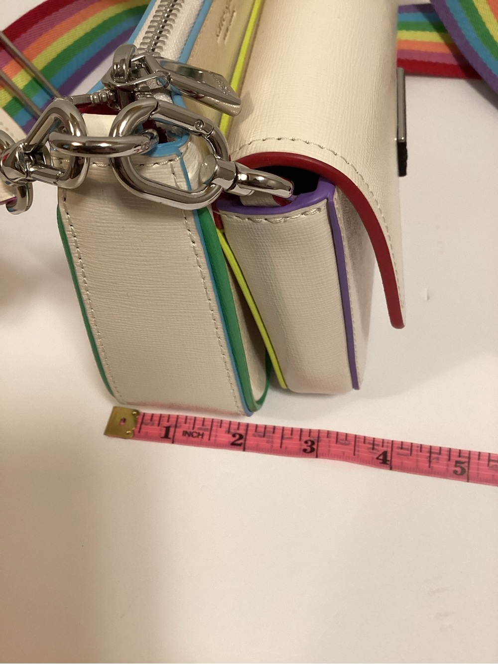 kate spade White Crossbody Two Bag Combo with Rainbow Strap, NWOT - Picture 9 of 16